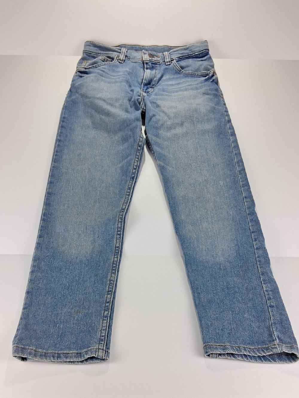 Boys Wrangler Size 12 Regular Jeans Light Blue Adjustable Waist